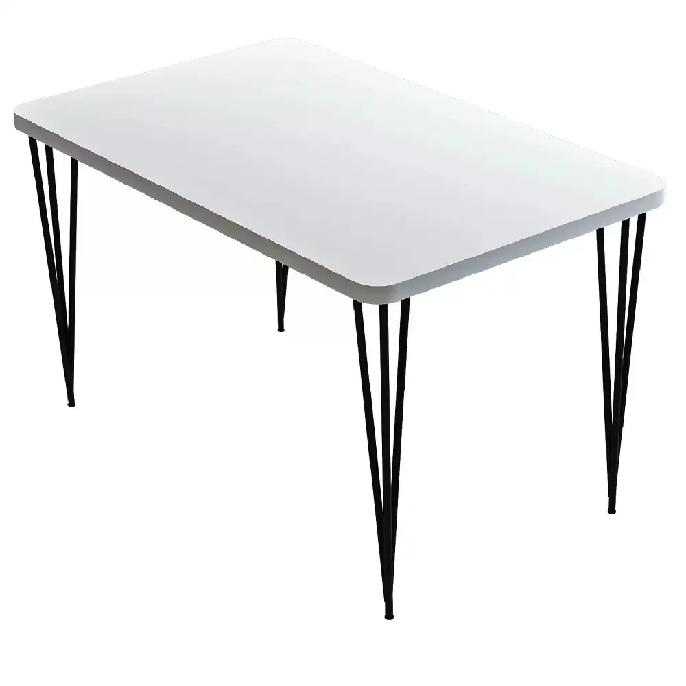 Masa Bucatarie Texturata, Serena Homs 70 x 110 cm, Alb/Negru