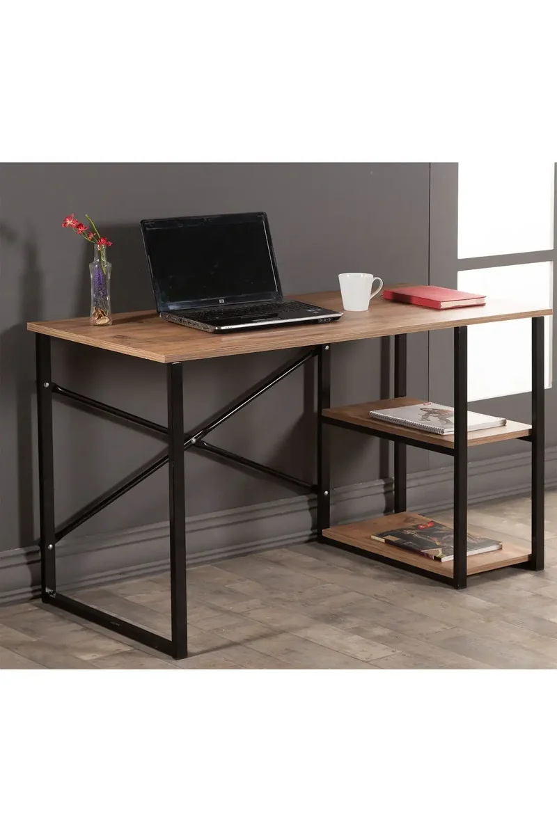 Birou cu Rafturi Metal Colbin Homs, 120x70x60 cm