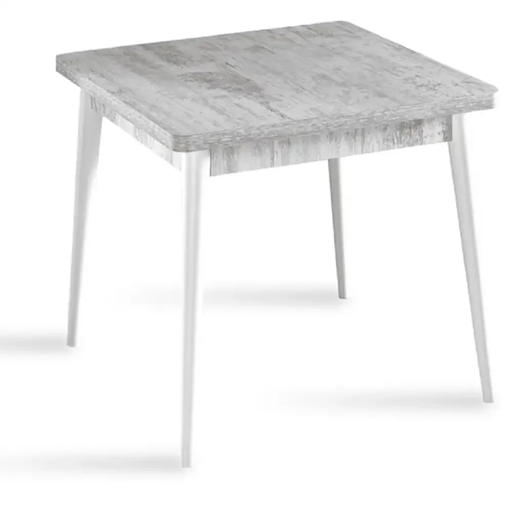 Masa Bucatarie Brigitte, Patrat, Culoare Alb 80 cm