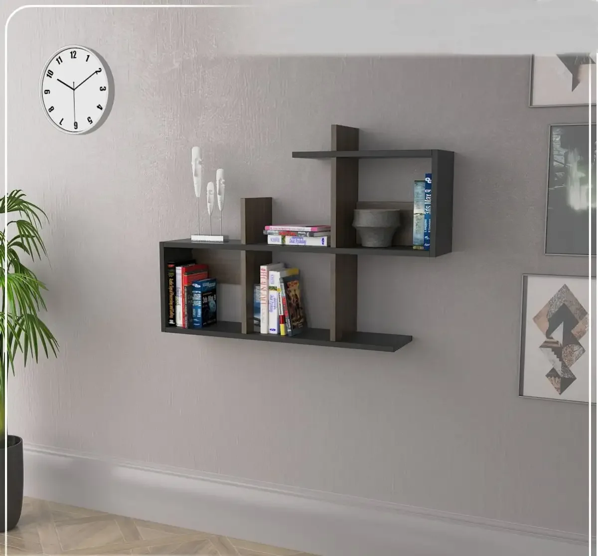 Raft Perete Edy Homs Gri-Nuc 97.2 x 19.8 x 69.4 cm