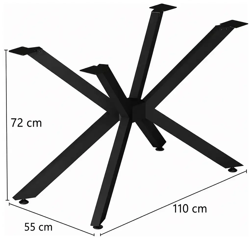 Picior masa metal, Homs , Negru,110x55x71 cm,