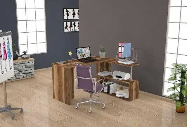 Birou Oscar nuc, 130x50 x74 cm,104X74X24 cm