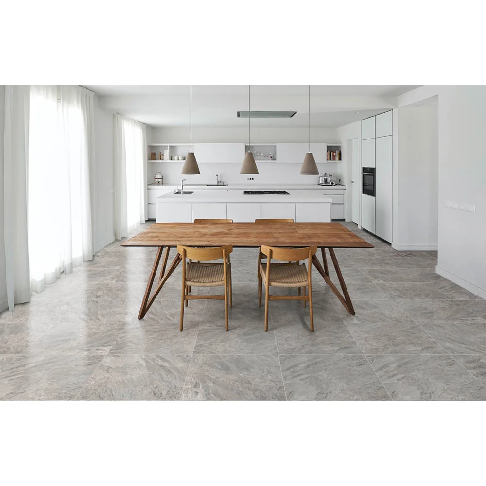 Gresie Exterior / Interior Portelanata Avio Quarzite Grey 60 x 60 cm Mata Rectificata Aspect Ciment