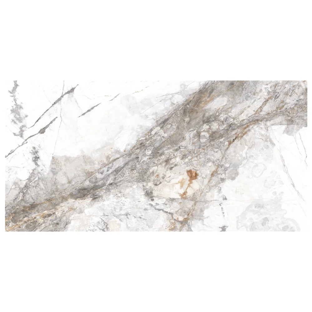 Gresie Exterior / Interior Portelanata Invisible Marble Grey 30 x 60 cm Mata Rectificata Tip Marmura