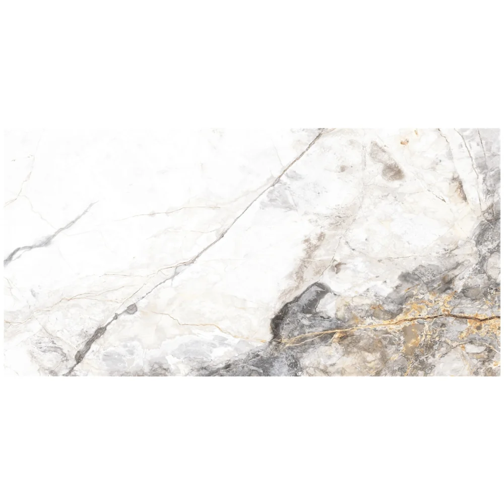 Gresie Exterior / Interior Portelanata Invisible Marble Grey 30 x 60 cm Mata Rectificata Tip Marmura