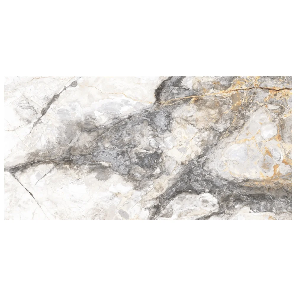 Gresie Exterior / Interior Portelanata Invisible Marble Grey 30 x 60 cm Mata Rectificata Tip Marmura