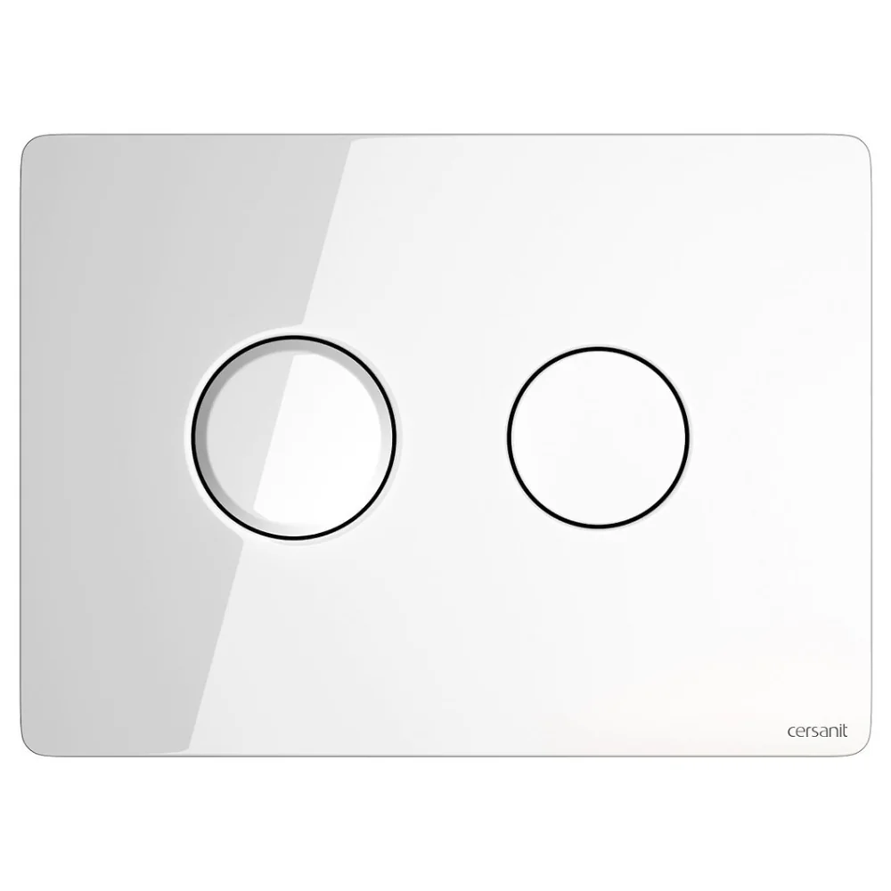 Cersanit Buton Pneumatic Accento Rotund Sticla Alb S97-055