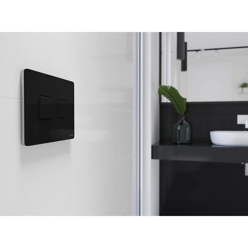 Cersanit Buton Pneumatic Accento Patrat Sticla Neagra S97-058