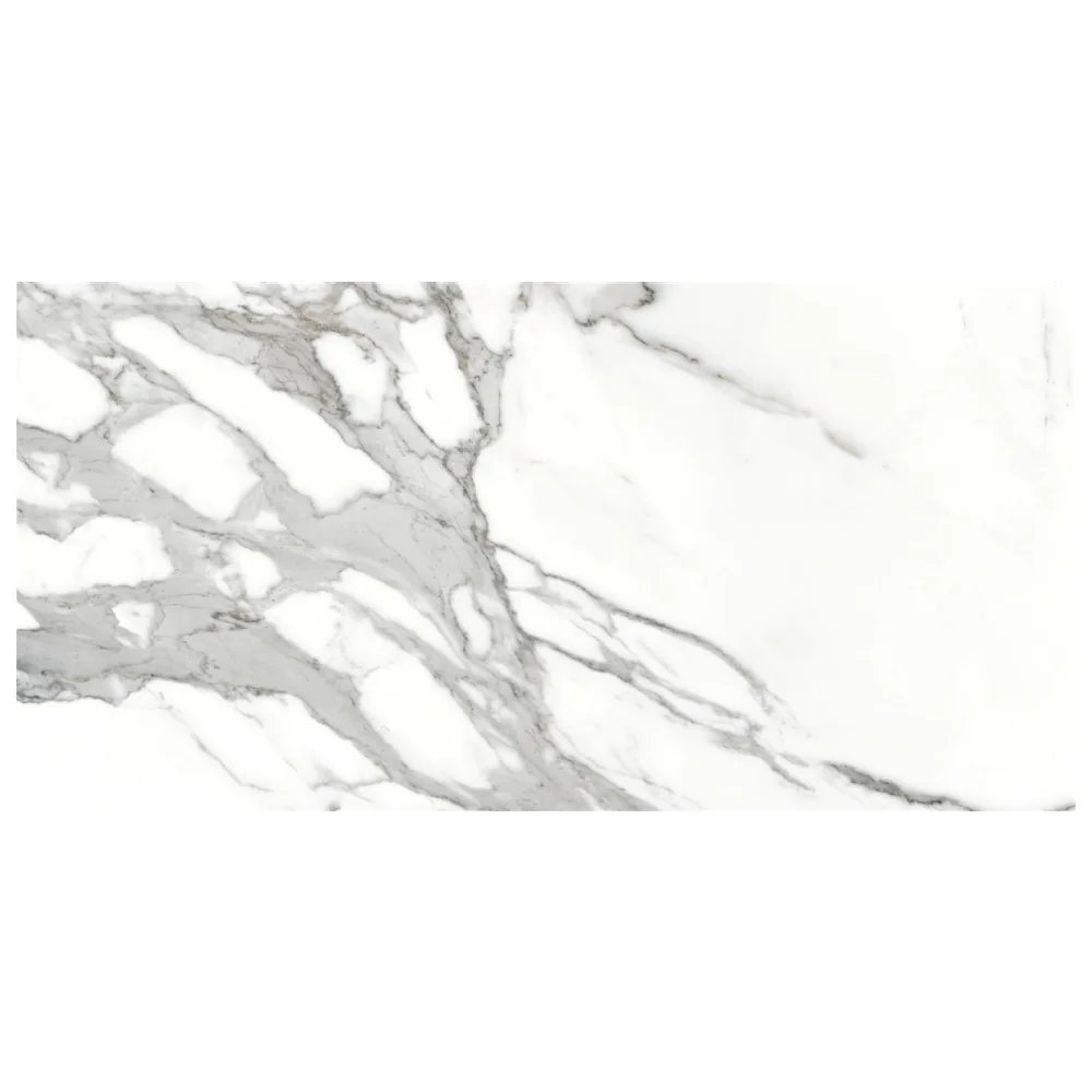 Gresie Exterior / Interior Portelanata Eternal White 30 x 60 Cm Mata Rectificata Tip Marmura