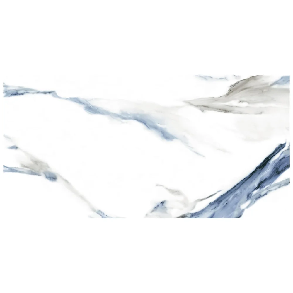 Gresie Exterior / Interior Portelanata Calacatta Aqua Blue 30 x 60 cm Lucioasa Rectificata Tip Marmura