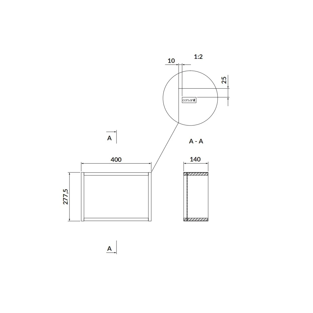 Dulap Baie Suspendat Cersanit Larga S932-083 Gri 40x28 Cm