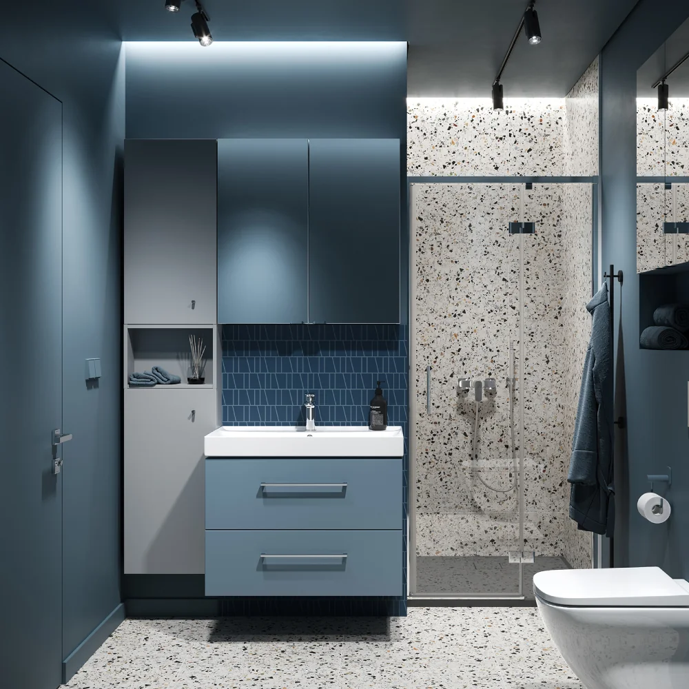 Dulap Baie Suspendat Cersanit Larga S932-003 Gri 40x80 cm