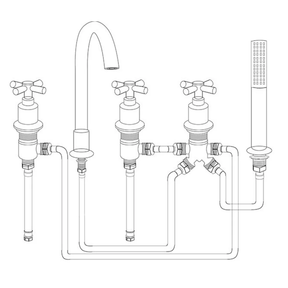 Baterie Freestanding Cu Montaj Pe Cada Crom
