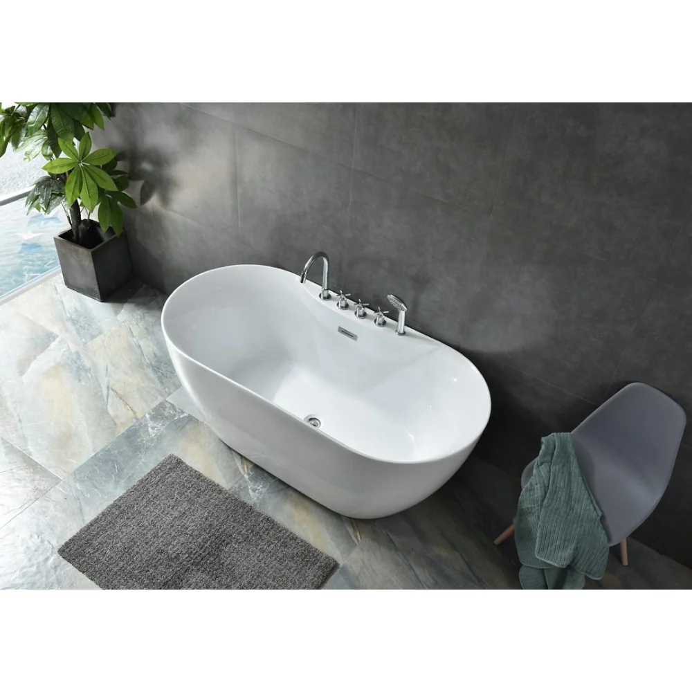 Cada Baie Freestanding Bella WB-812-1 Acril 170 x 75 x 58 cm Alb