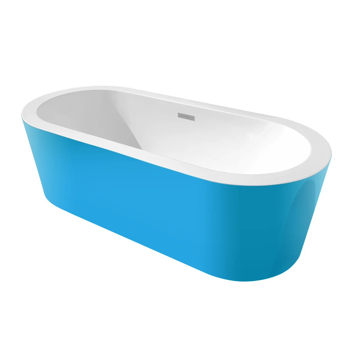 Cada Baie Freestanding Bella WB-814 Acril 170 x 80 x 58 cm Bleu