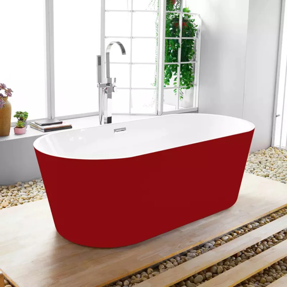 Cada Baie Freestanding Bella WB-814 Acril 170 x 80 x 58 cm Rosu