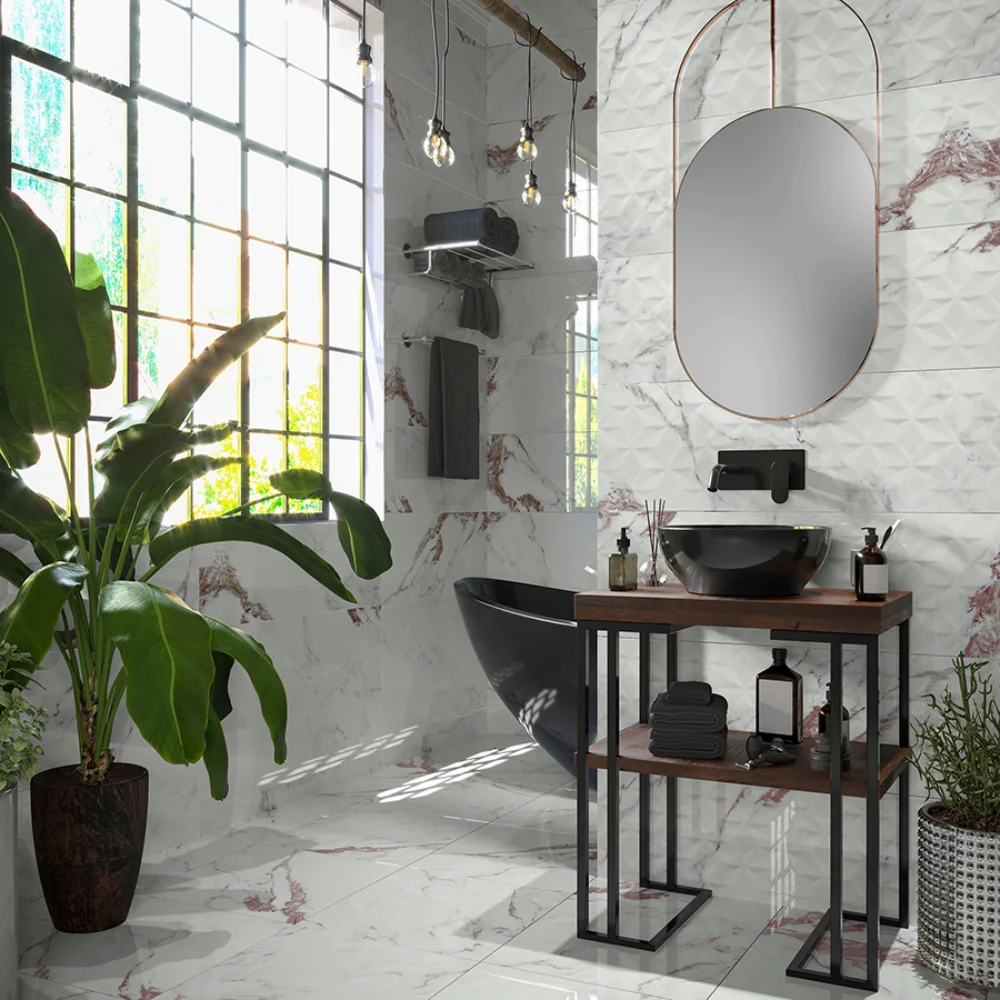 Faianta Decorativa Oasis Damson Rectificata 30x90 Lucioasa