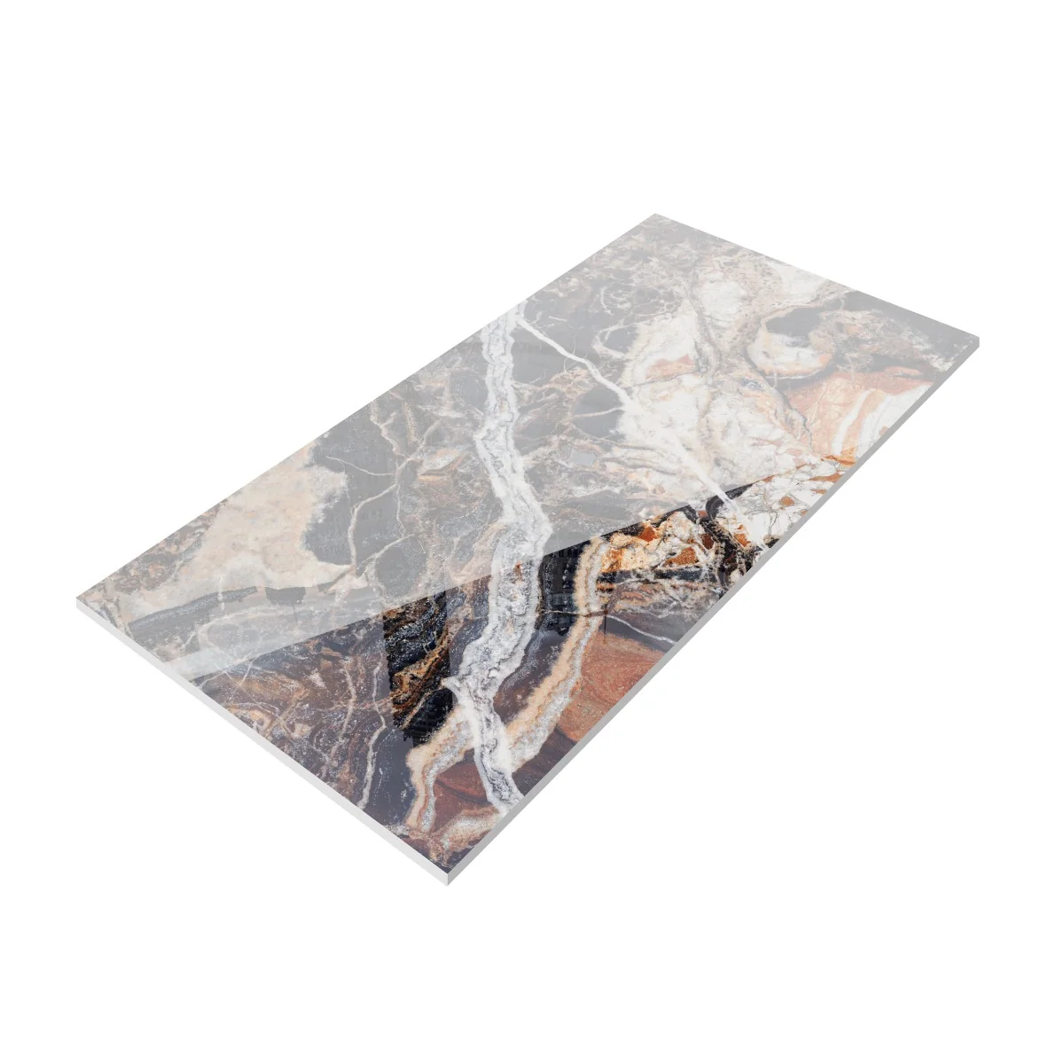 Gresie Exterior / Interior Portelanata Ignite Natural 60 x 120 cm Lucioasa Rectificata Tip Marmura