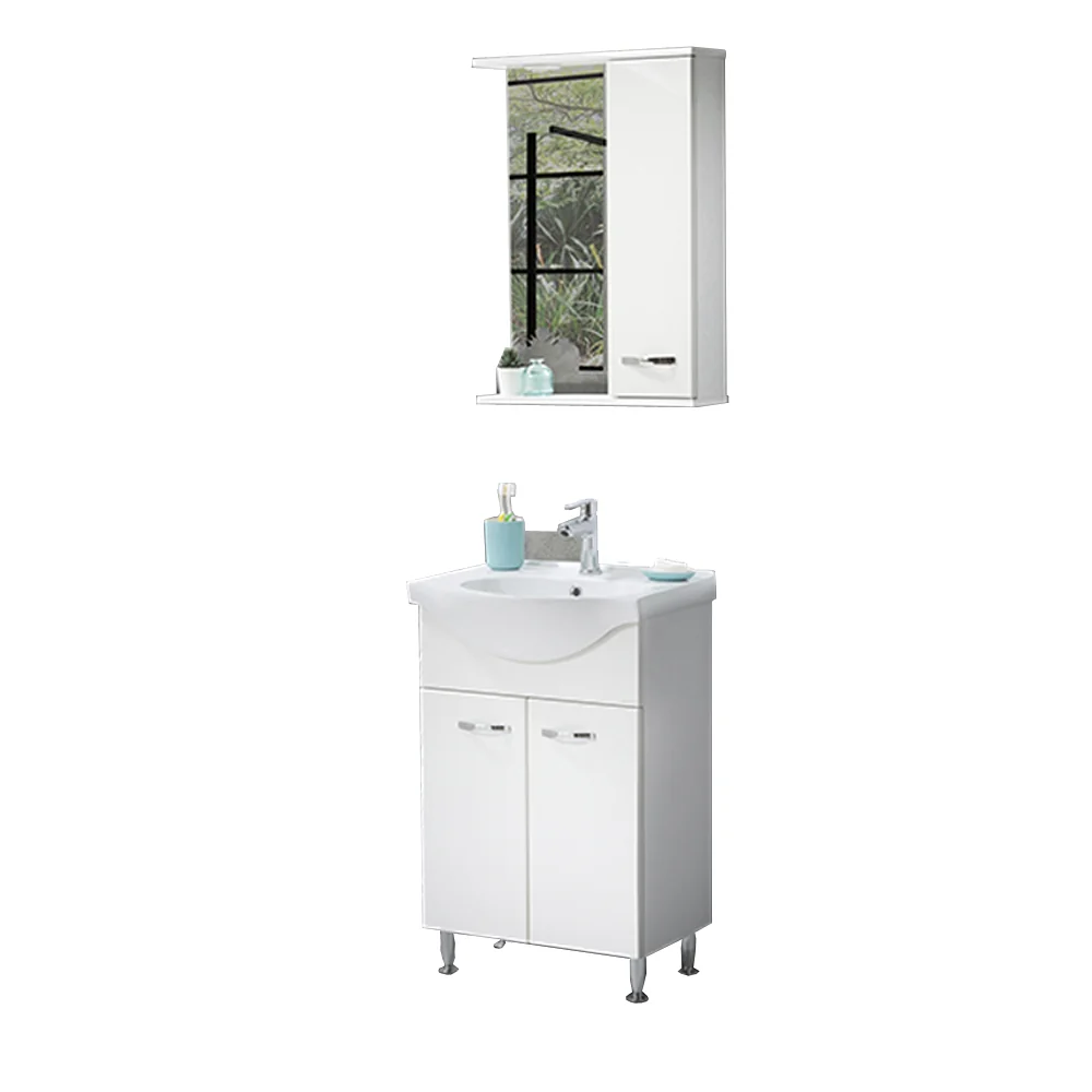 Set Mobilier Baie Olimpos 3 Piese Alb 55 Cm