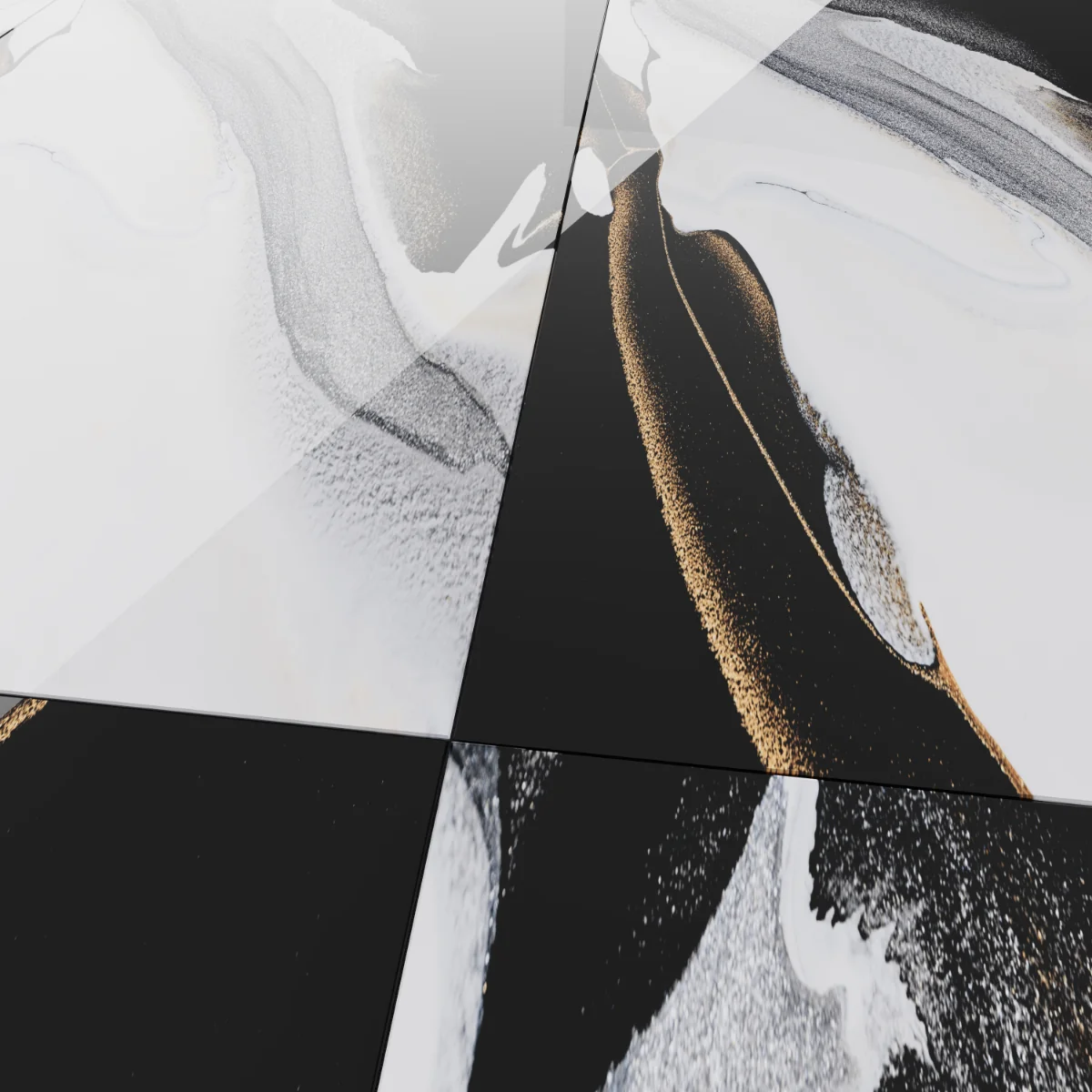 Gresie Exterior / Interior Portelanata Hilty Black 60 x 120 cm Lucioasa Rectificata Tip Marmura