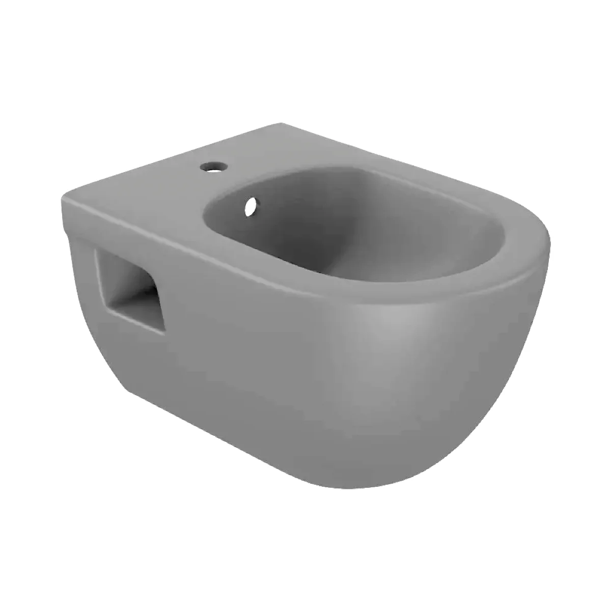 Bideu Baie Suspendat Celesta Brillo 53 x 35.5 cm Fără Margini Ceramică Sanitară Antracit