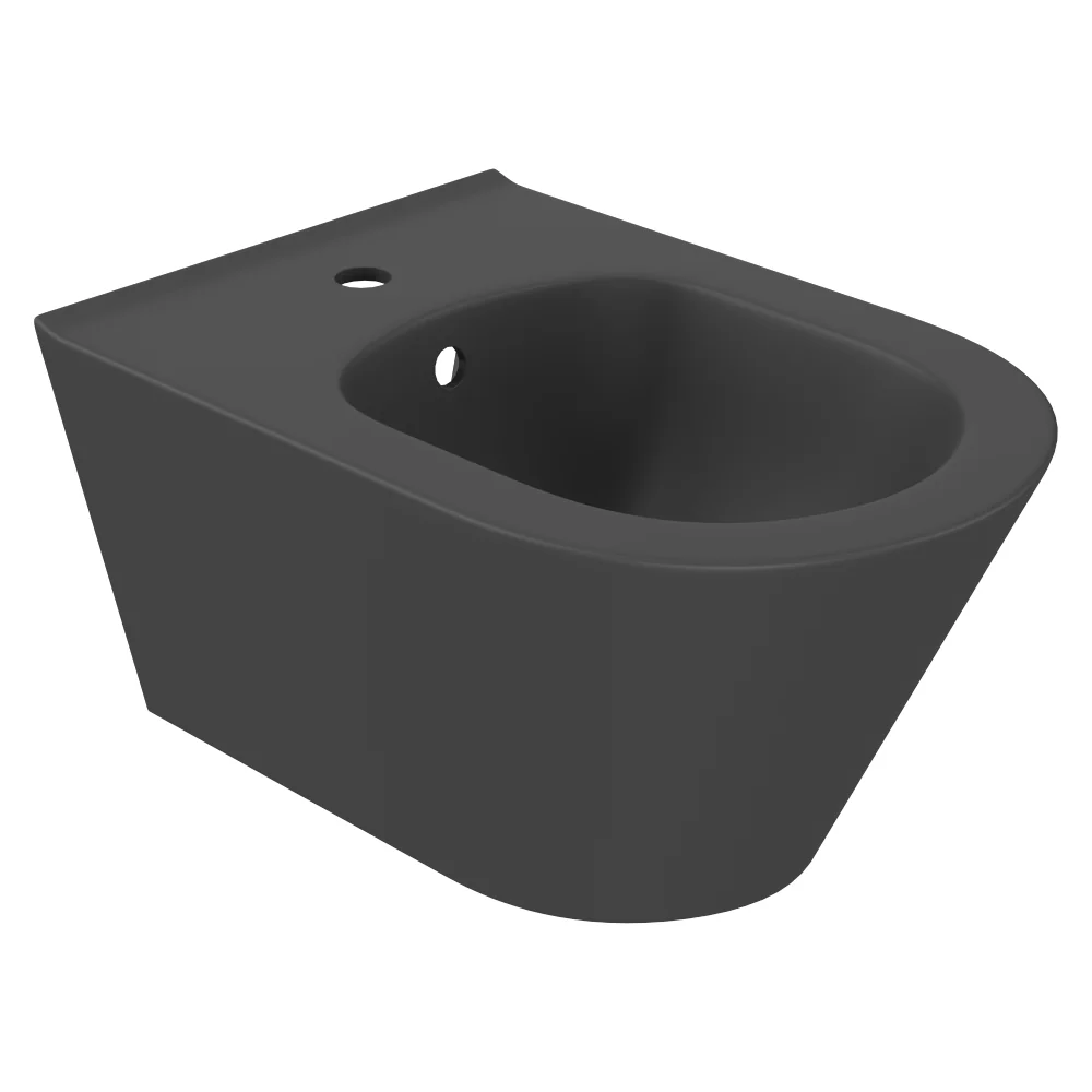 Bideu Suspendat Celesta Ava 53 x 35.5 cm Fără Margini Calitate Premium Ceramică Antracit Sistem Fixare Ascuns