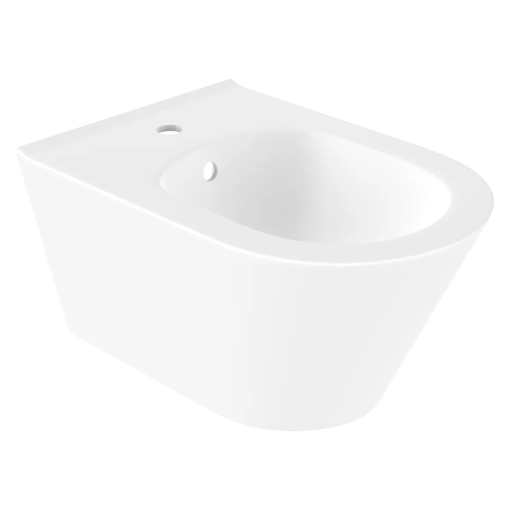 Bideu Suspendat Celesta Ava 53 x 35.5 Cm Fara Margini Ceramica Alb Mat