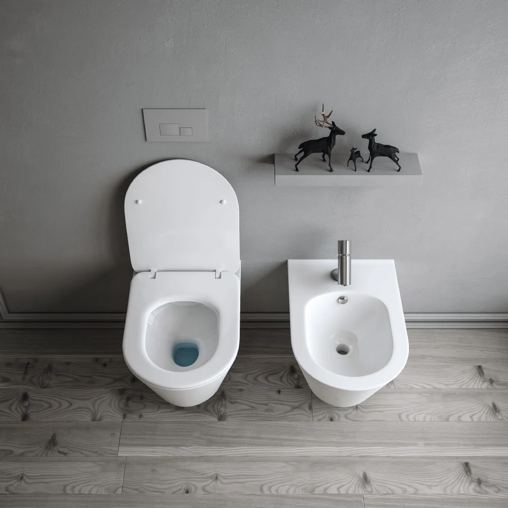 Bideu Suspendat Celesta Ava 53 x 35.5 cm Fără Margini Ceramică Alb