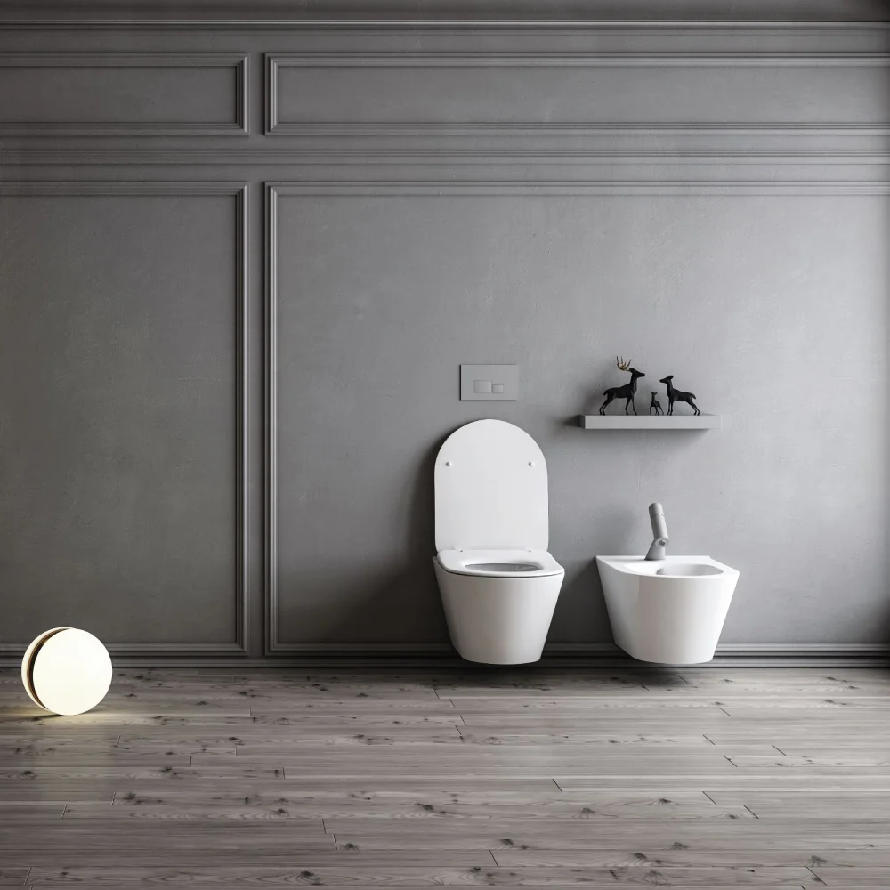 Bideu Suspendat Celesta Ava 53 x 35.5 cm Fără Margini Ceramică Alb