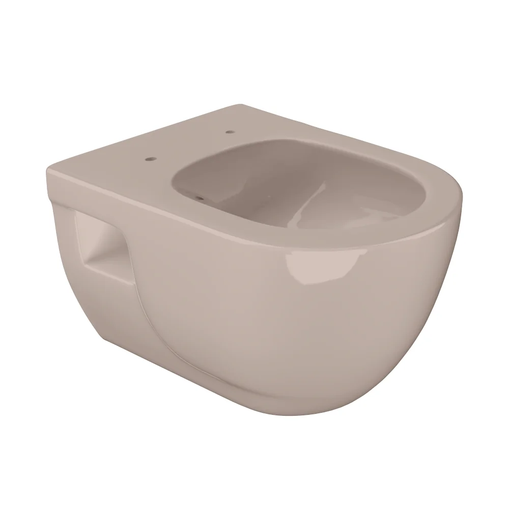 Vas WC Suspendat Rimless Celesta Brillo Evacuare Orizontala 53 x 35.5 cm Ceramica Bej