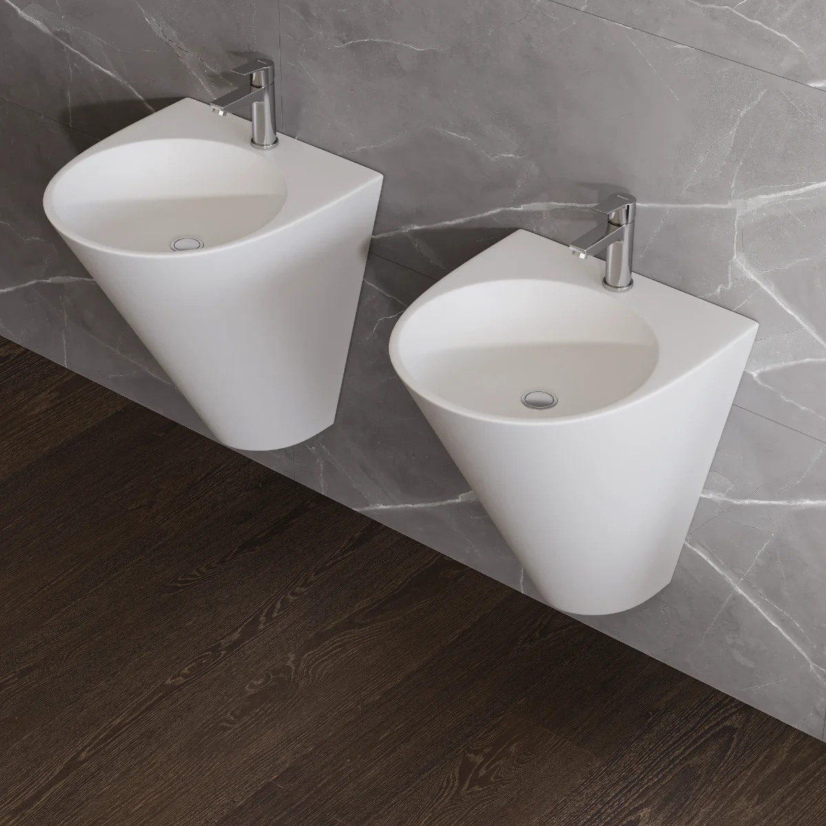 Lavoar Baie Suspendat Celesta Egea 52.5 x 48 x 58 cm Alb Mat