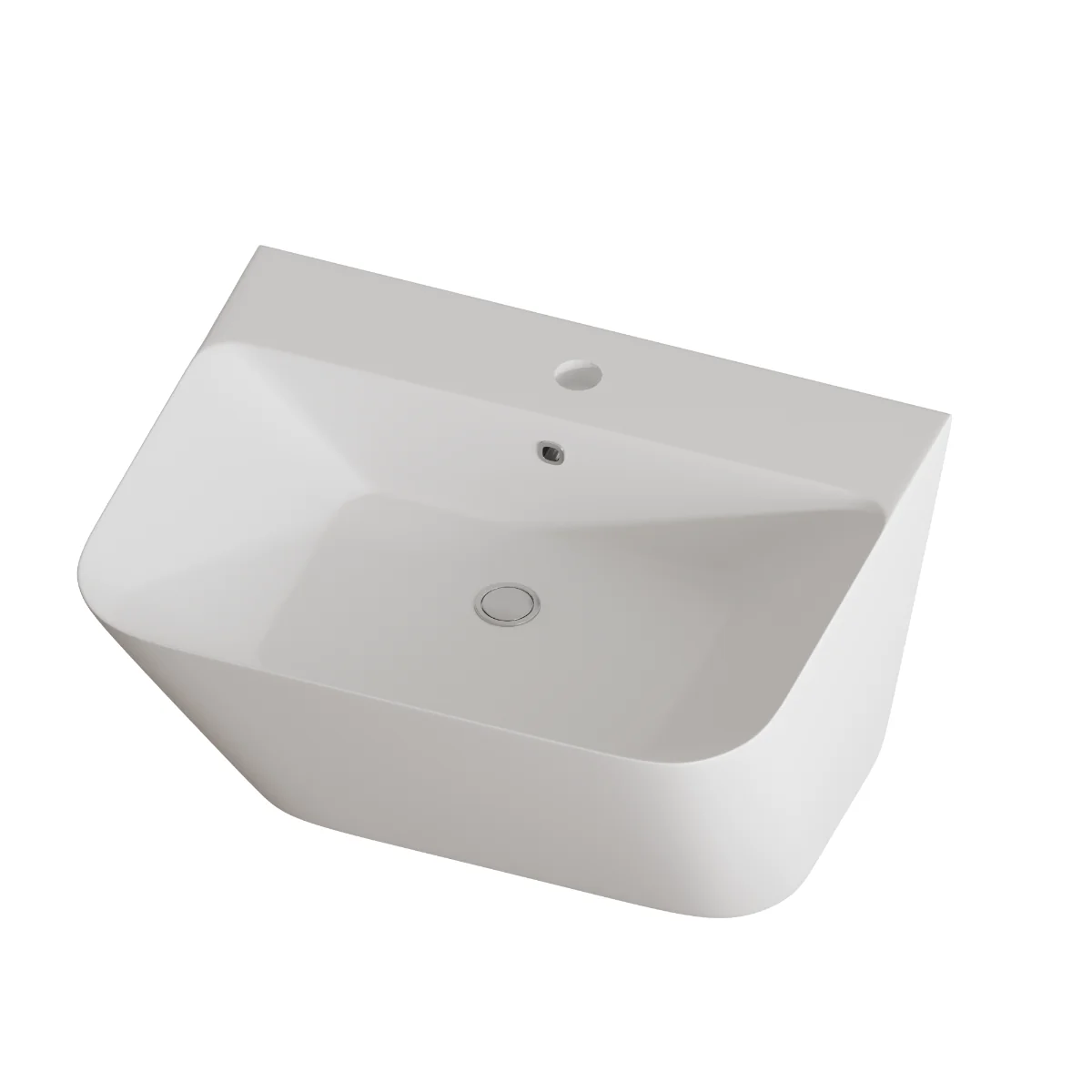 Lavoar Baie Suspendat Celesta Coral 55x35x45 cm Alb Mat