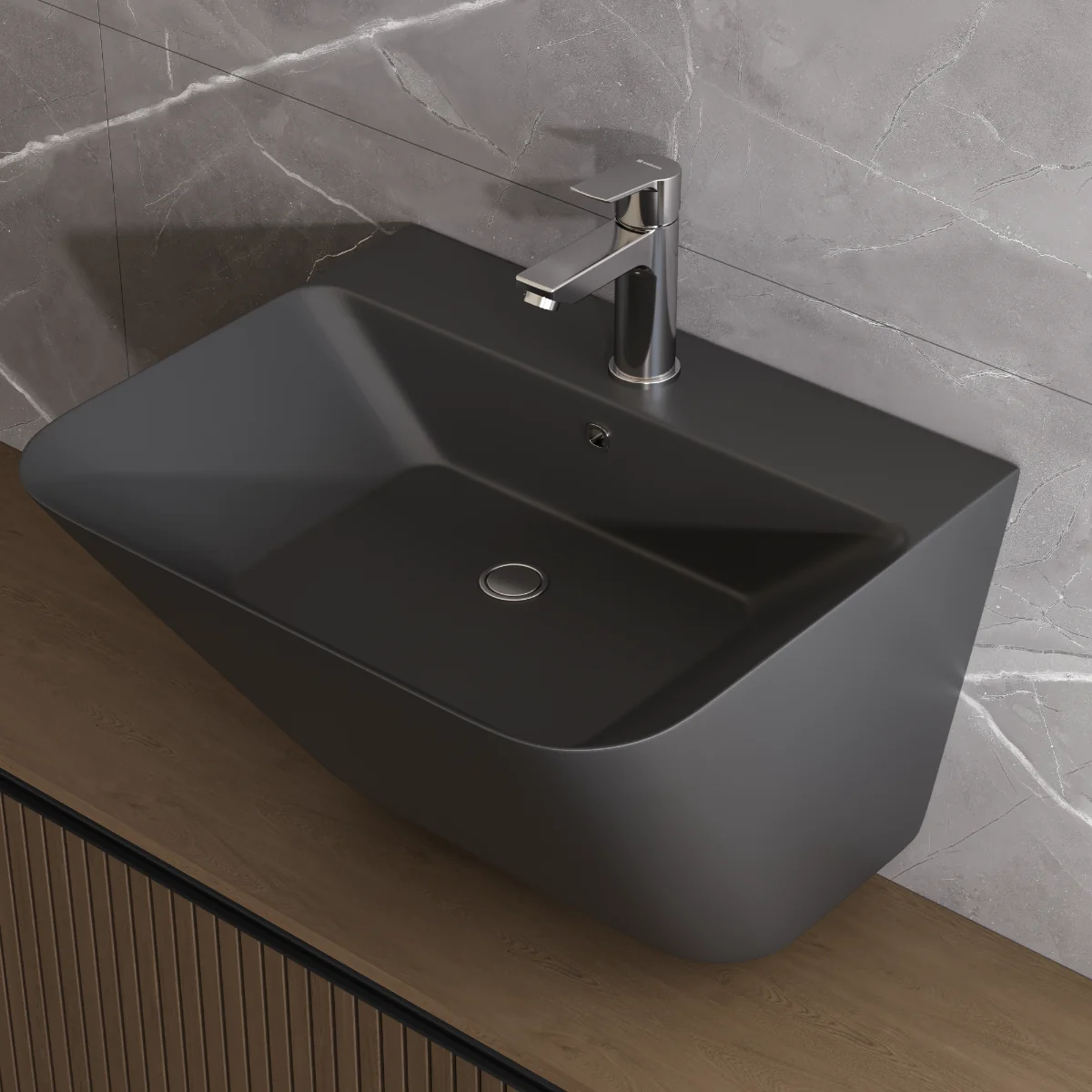 Lavoar Baie Suspendat Celesta Coral 55x35x45 cm Anthracite