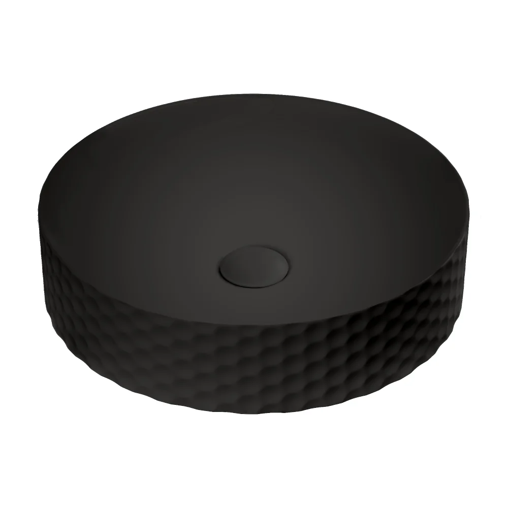 Lavoar Baie Pe Blat Celesta Siena 44 x 44 x 10.5 Cm Ceramica Negru Mat