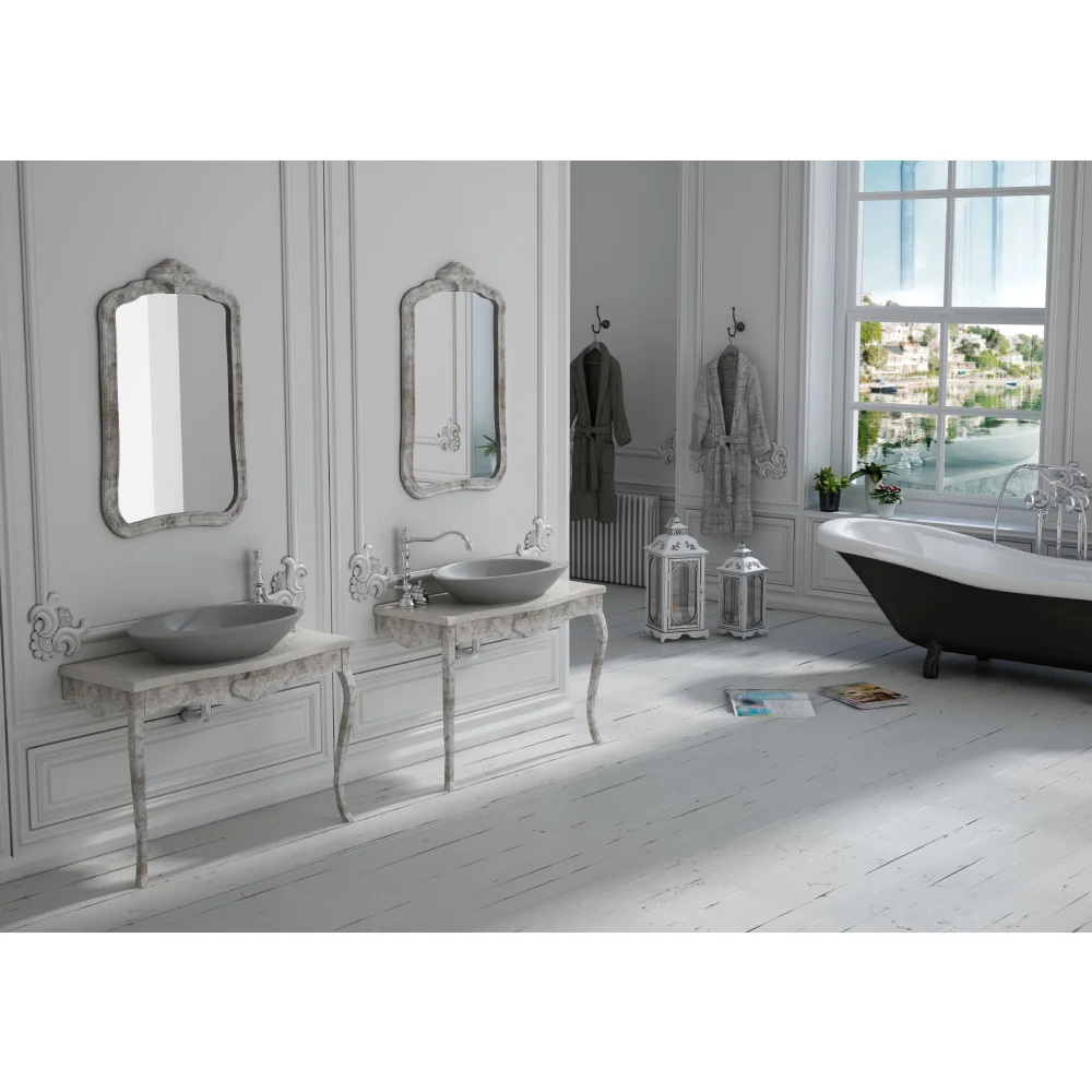 Lavoar Baie Pe Blat Celesta Ellipse 74 x 42 x 12 cm Ceramica Antracit