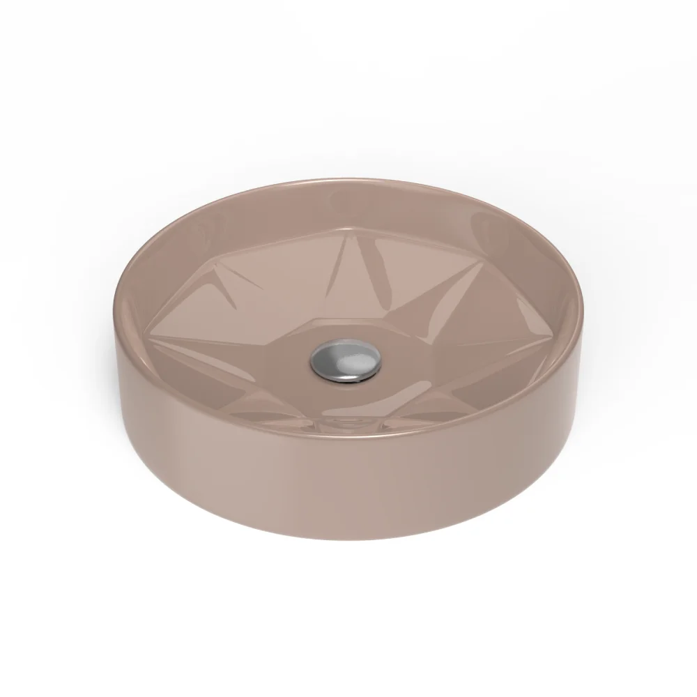 Lavoar Baie Pe Blat Celesta Emerald 42 x 42 x 11 Cm Ceramica Bej