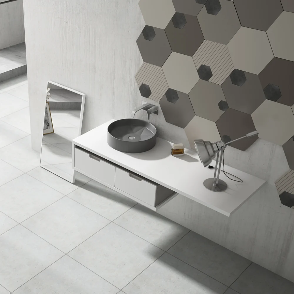 Lavoar Baie Pe Blat Celesta Emerald 42 x 42 x 11 cm Ceramica Antracit