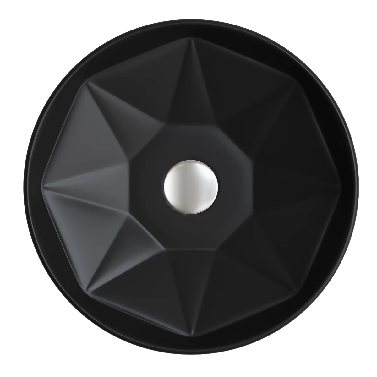 Lavoar Baie Pe Blat Celesta Emerald 42 x 42 x 11 cm Ceramica Negru Mat