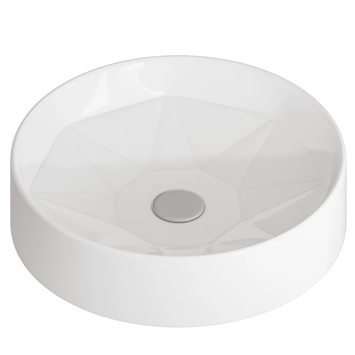 Lavoar Baie Pe Blat Celesta Emerald 42 x 42 x 11 Cm Ceramică Alb