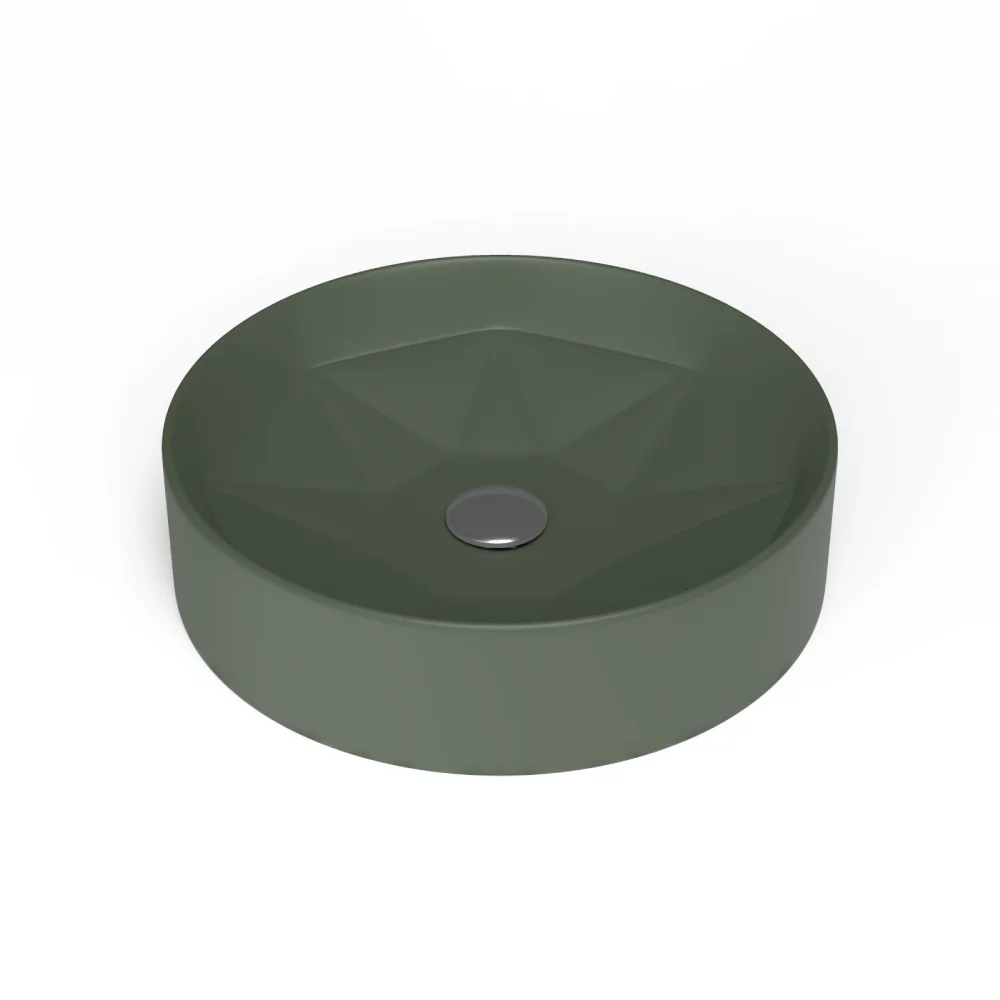 Lavoar Baie Pe Blat Celesta Emerald 42 x 42 x 11 Cm Ceramica Verde