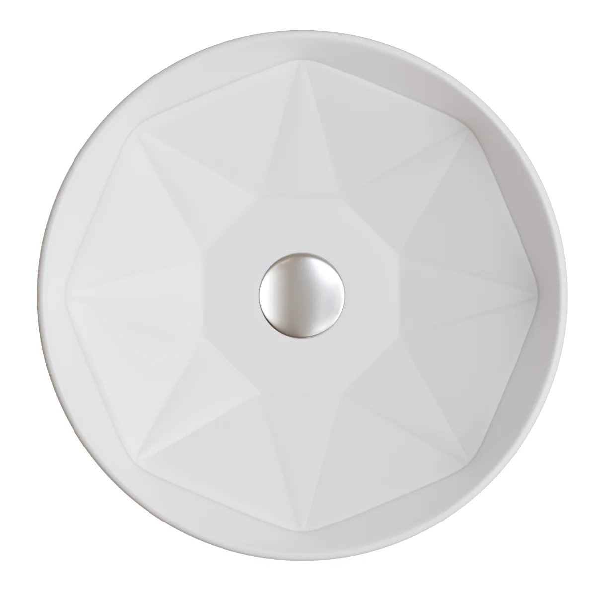 Lavoar Baie Pe Blat Celesta Emerald 42 x 42 x 11 cm Ceramica Alb Mat