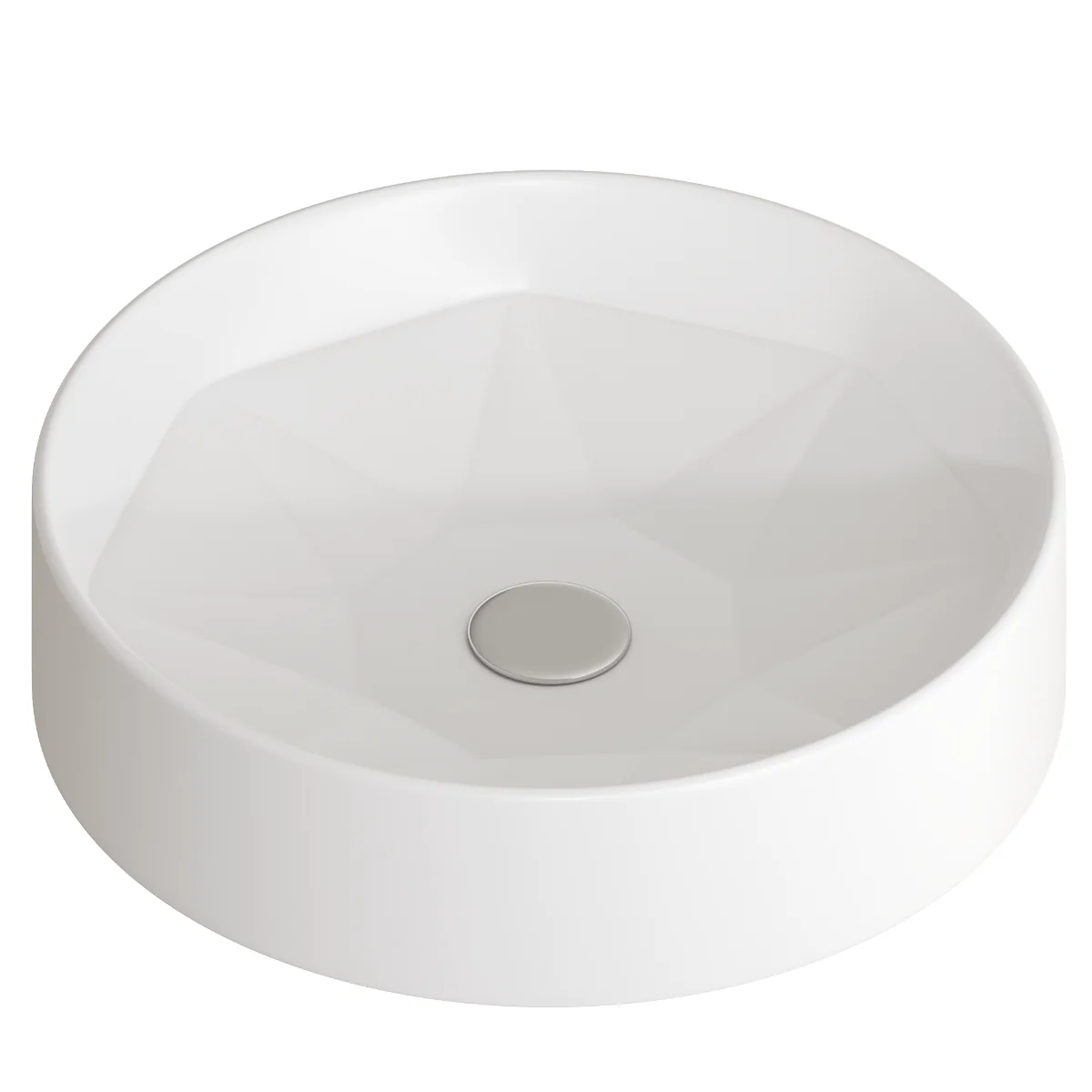 Lavoar Baie Pe Blat Celesta Emerald 42 x 42 x 11 cm Ceramica Alb Mat