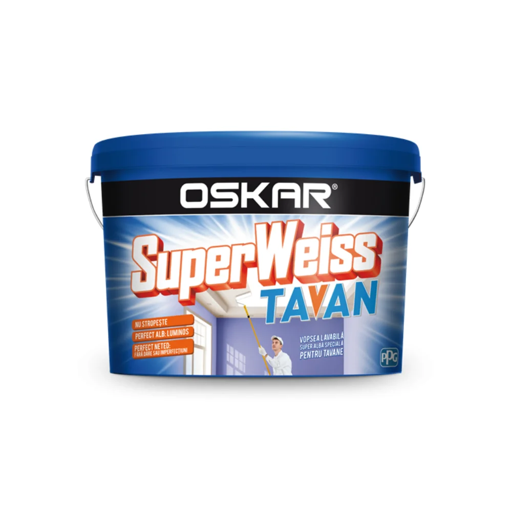 Vopsea Lavabilă Pentru Tavan Oskar Superweiss 2.5 L