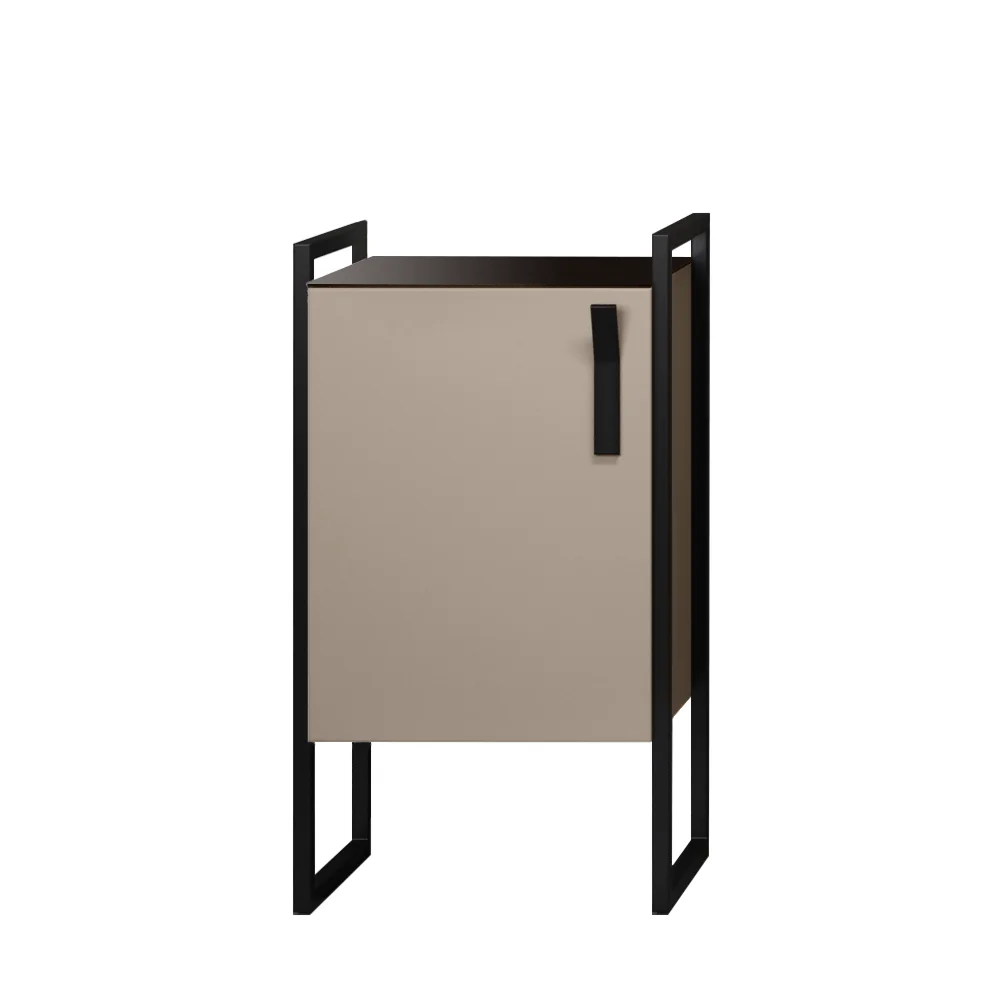 Dulap Baie Soldat Orka Modena Cu Picioare Metalice Cappuccino 44x80 Cm