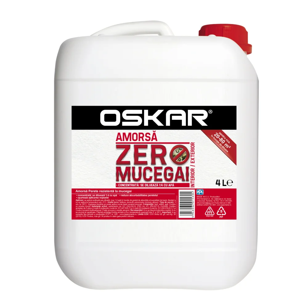 Amorsa Pentru Perete Oskar Zero Mucegai Interior/Exterior 4 L