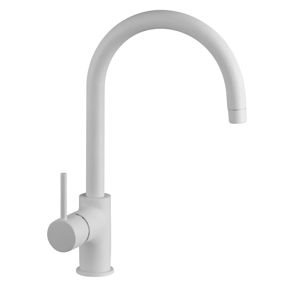 Baterie Bucatarie Celesta Arc 1011025 Monocomanda S-Line Alb Mat