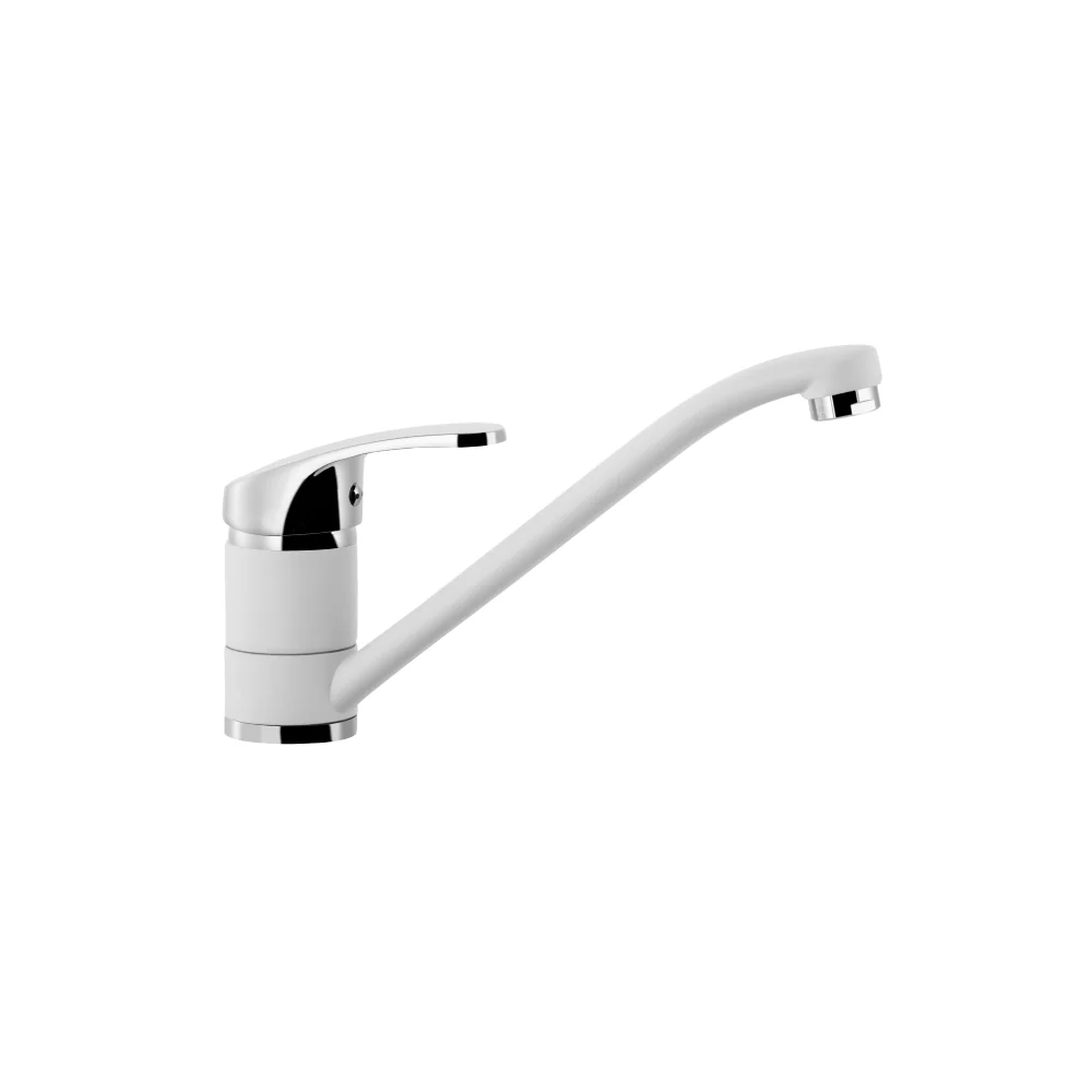 Baterie Bucătărie Celesta Sunday 1010225 Monocomandă Pipă Pivotantă Alb Mat
