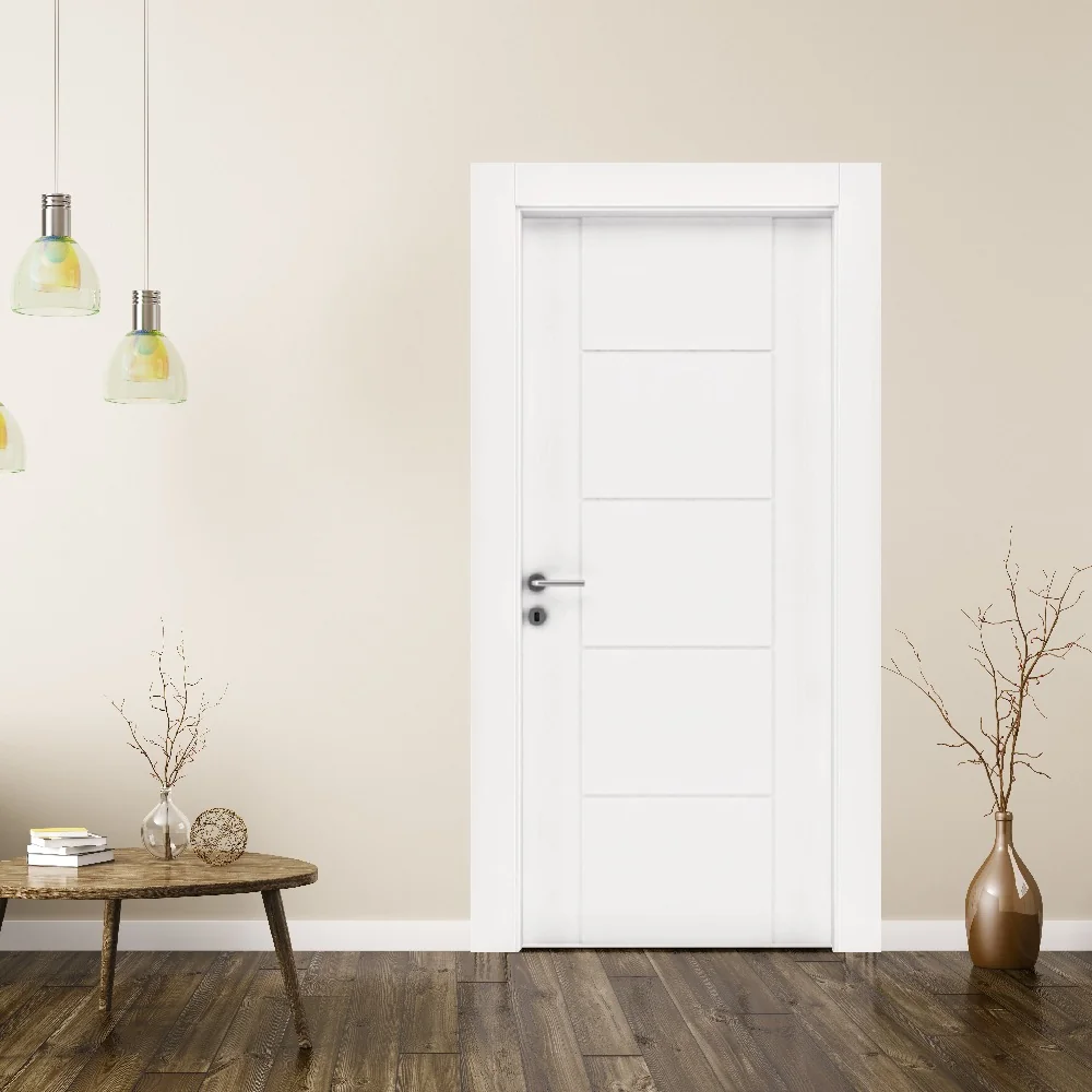 Usa De Interior Din MDF Lacuit Premia 1036 Model L 001 Alba 2010/800 mm