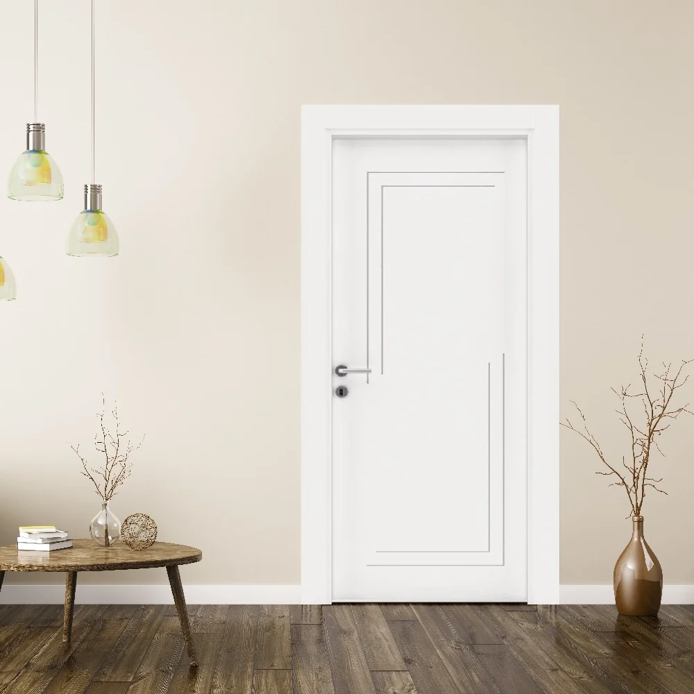 Usa De Interior Din MDF Lacuit Premia 1036 Model L 015 Alba 2010/800 mm