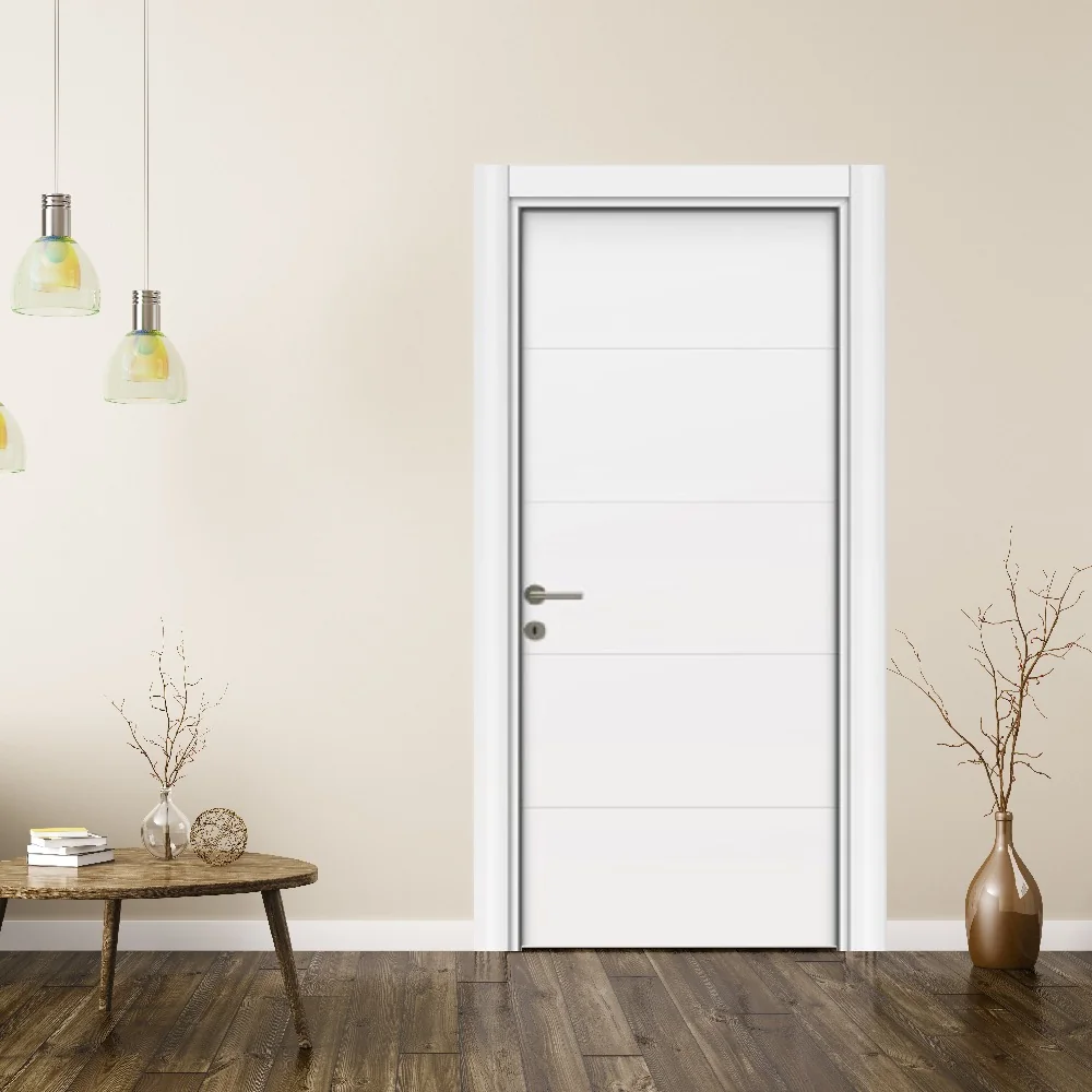 Usa De Interior Din MDF Lacuit Premia 1036 Model L 004 Alba 2010/800 mm